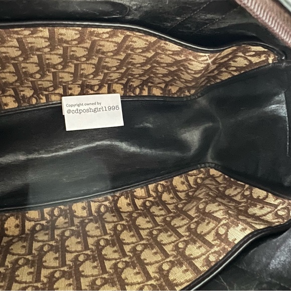 1970s Christian Dior Brown oblique Diorissimo Boston Trotter bag canvas leather - Picture 11 of 16